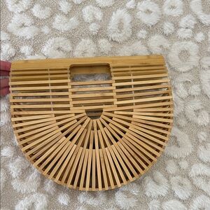 Elegant Tan Bamboo Women's Bag